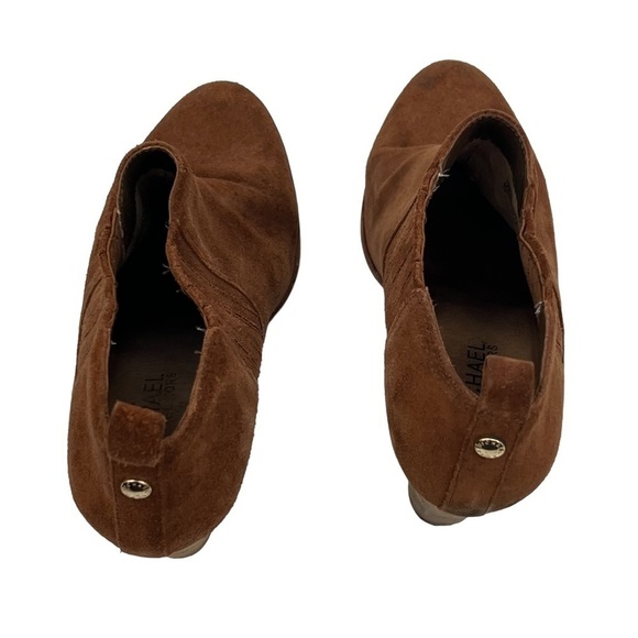 MICHAEL Michael Kors Brown Suede Heeled Slip On Booties Size 7 Women's - Picture 5 of 9